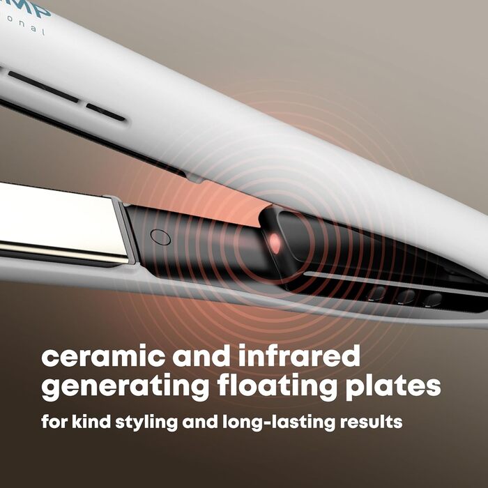 Professional Ceramic Hair Straightener & Curler with LCD Display - Infrared Technology, Ionic Plates, Adjustable Temperature (80-235°C), 3m Cable, Hair Care Oils