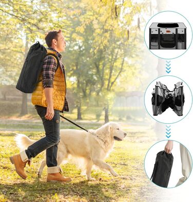 Переносний вольєр для собак та котів, переносна клітка-вітрина для тварин, сірий, Medium (76x53x53 см)