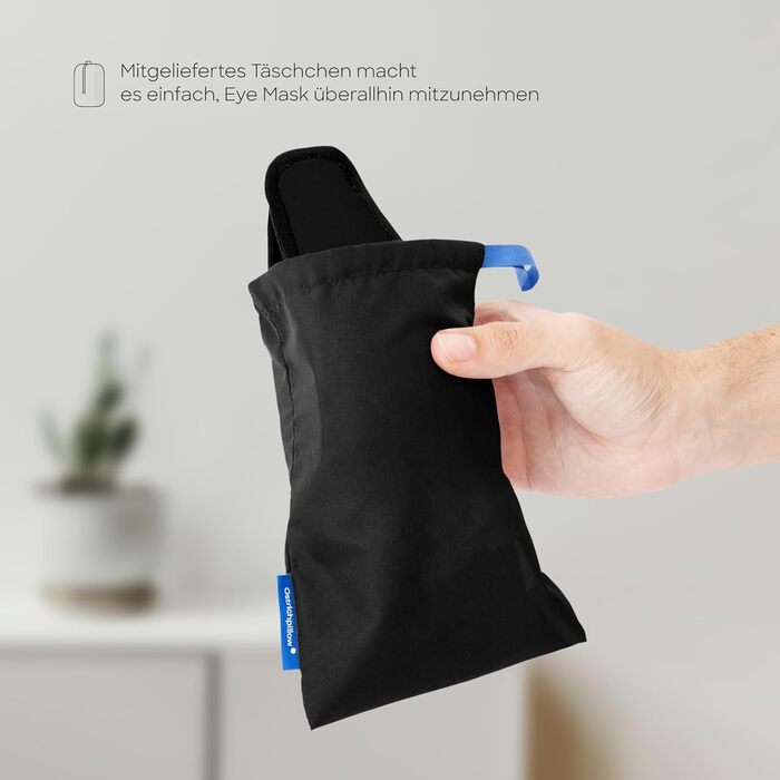 Ostrichpillow Маска для сну Eclipse Black | Ергономічна 3D маска для сну | Блокує світло для повного затемнення