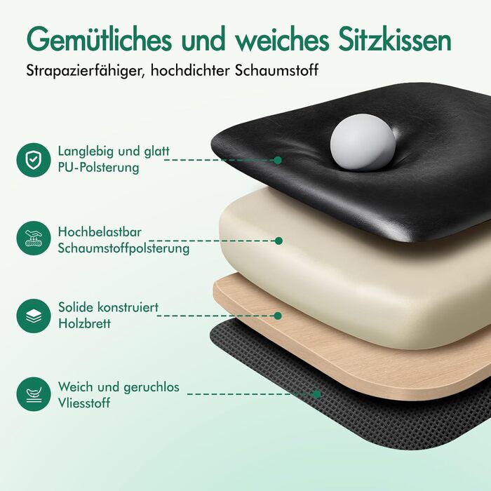 Офісне крісло ALFORDSON з регулюванням нахилу 150°, обертання 360° та підставкою для ніг. PU-шкіра, глянцевий чорний колір Palmer. Підходить для роботи та геймінгу.