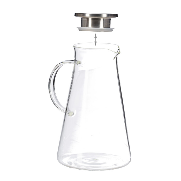 Relaxdays Glass Giraffe with Lid, 1.8 Liter