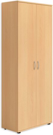 Stella Trading 3 Shoe Cabinet Tall, White - Versatile Multi-Purpose Cabinet with Adjustable Shelves - 70 x 176 x 35 cm (W/H/D) (Beech)
