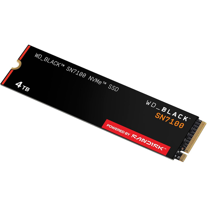 SSD WD_BLACK SN7100 NVMe 4TB - Високопродуктивний накопичувач для ігор (PCIe Gen4, 7250 МБ/с, M.2 2280)