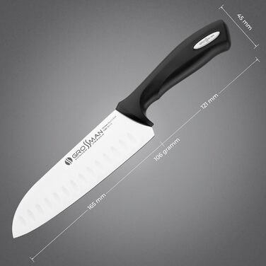 Ніж кухонний Grossman 110EP Santoku, 29 см, сталь, ергономічна ручка