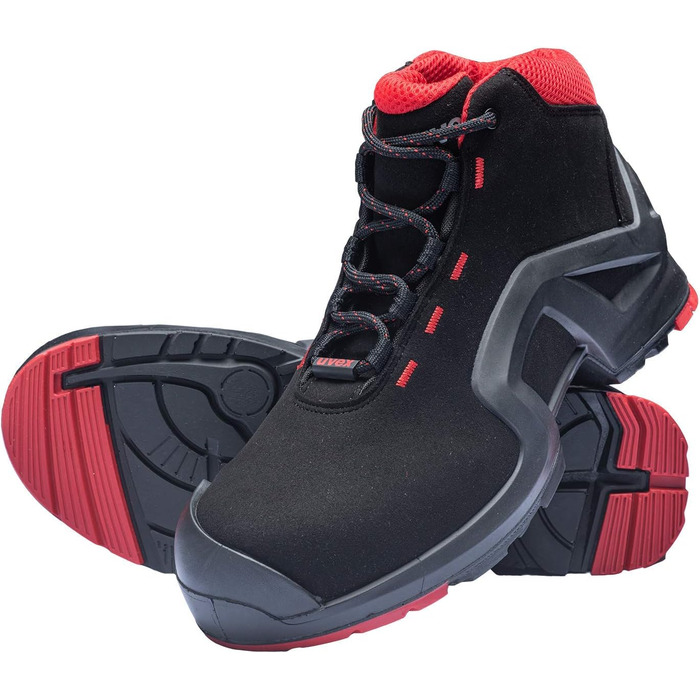 Чоботи робочі Uvex 1 X-Tended Support S3 SRC ESD - червоно-чорні, 44 EU