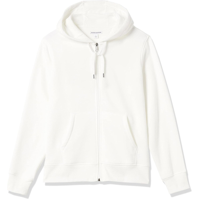 Чоловіча флісова толстовка-худі на блискавці Amazon Essentials, розмір L, Off White (Білий)