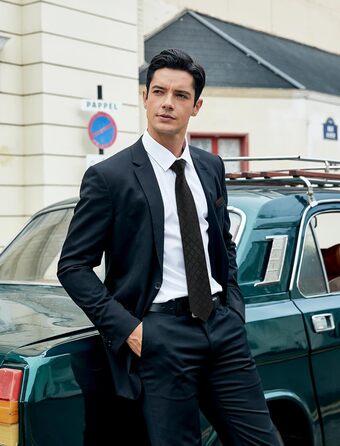 HISDERN Комплект краваток для чоловіків (3 шт.) з нагрудним хустиною. Шовкові краватки для весілля та особливих подій.