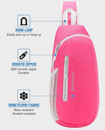 Сумка через плече для чоловіків та жінок, слинг-сумка, водонепроникна сумка через плече для подорожей, прогулянок, активного відпочинку, кросбоді-сумка, нагрудна сумка, спортивна сумка