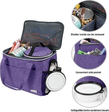 Чорна сумка-рюкзак для собак та котів Baglher: комплект з 5 предметів для подорожей з тваринами