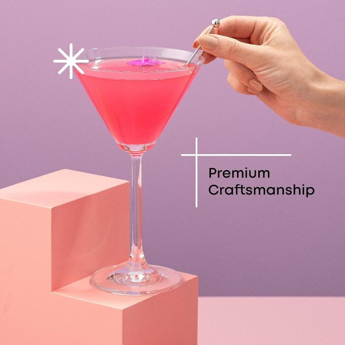 Набір келихів для Мартіні JoyJolt Olivia Crystal 260 мл (2 шт) - Преміум кришталеві келихи для коктейлів, виготовлені в Європі