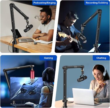 Кріплення для мікрофона Aokeo AK-48 – підходить для Shure SM7B, Blue Yeti, HyperX QuadCast та інших