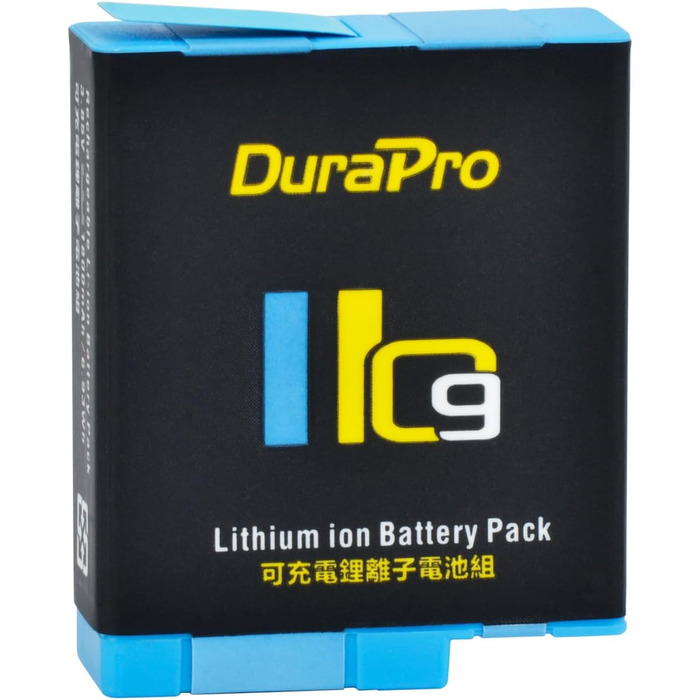 Акумулятор DuraPro 2X + LED зарядний пристрій 3-слоти USB Type-C для GoPro Hero 12/11/10/9 Black