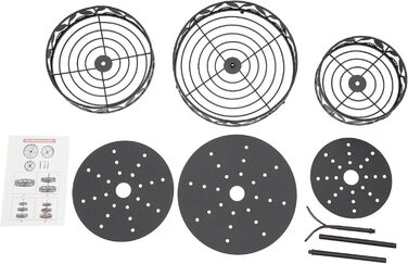 Багатоярусна підставка для фруктів Susoso, 3 яруси, чорна, 28.5x46.5 см