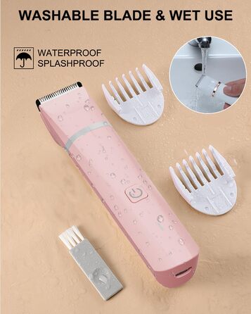 Електричний жіночий триммер для інтимної зони, рожевий. Бездротовий, водонепроникний для сухого та вологого гоління