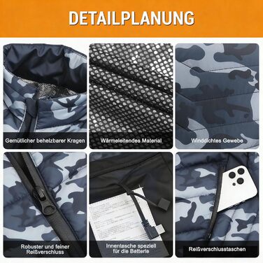 Степова жилетка Weste Daunenweste: тактична жилетка, камуфляж, розмір M