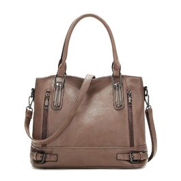 Сумка жіноча VINBAGGE PU шкіра, шопер, вінтажний стиль, для офісу та на кожен день (кава)