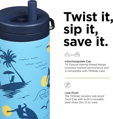 Klean Kanteen TKWide 340 g (with screw top) – (Blue)