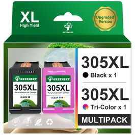 Картриджі для принтера HP 305 XL (чорний та кольоровий), набір змінних чорнильних картриджів 305XL