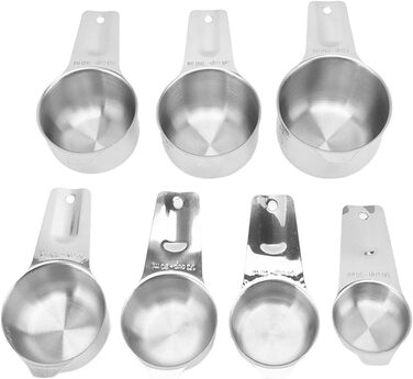HUONIU 14-Piece Stainless Steel Measuring Cups and Spoons Set, Kitchen Utensils