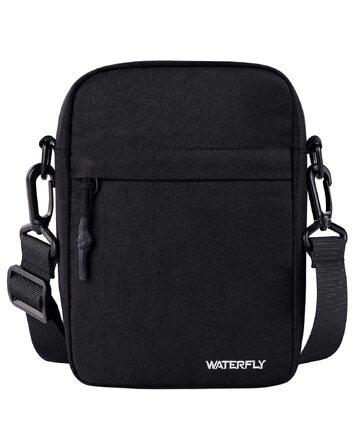 Сумка-месенджер WATERFLY через плече, класична маленька сумка для чоловіків та жінок, чорна