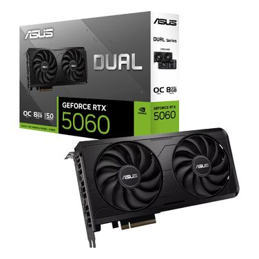 Відеокарта ASUS TUF Gaming GeForce RTX 5060 EVO 8GB GDDR7, PCIe 5.0, DLSS 4, 3.125-Slot, чорна