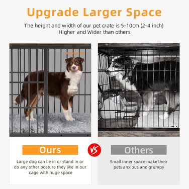 Клітка для собак BingoPaw Holz: дерев'яна клітка-шафка для собак маленьких порід, 3 дверцята, знімний піддон, 78x56x65 см, білий колір