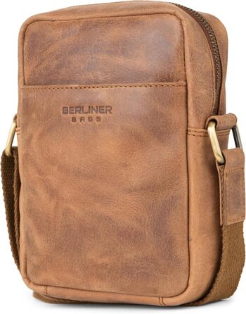 Чоловіча сумка через плече Berliner Bags Tom з натуральної шкіри, Camel, S