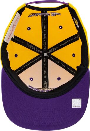 Кепка Mitchell & Ness NBA Lakers Snapback жовто-фіолетова, універсальний розмір