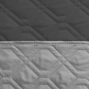 Водонепроникний килимок для собак - міцний килимок 173x203 см, для активного відпочинку, машинного прання, двосторонній, підходить для собак та котів, сірий + темно-сірий