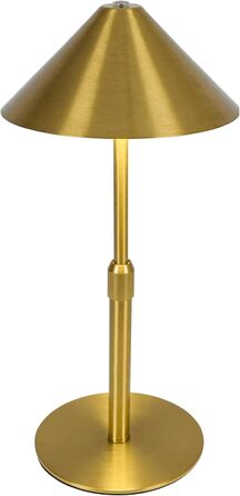 Нічник бездротовий акумуляторний Wiederaufladbare для вітальні, спальні, їдальні - Gold (латунь) з лампочкою, димуванням, сенсорним керуванням, 3-в-1