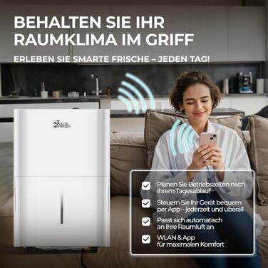 Зволожувач повітря Kältebringer - LED дисплей, Wi-Fi, керування через додаток, тихий та енергоефективний, захист від вологи та плісняви (20L)