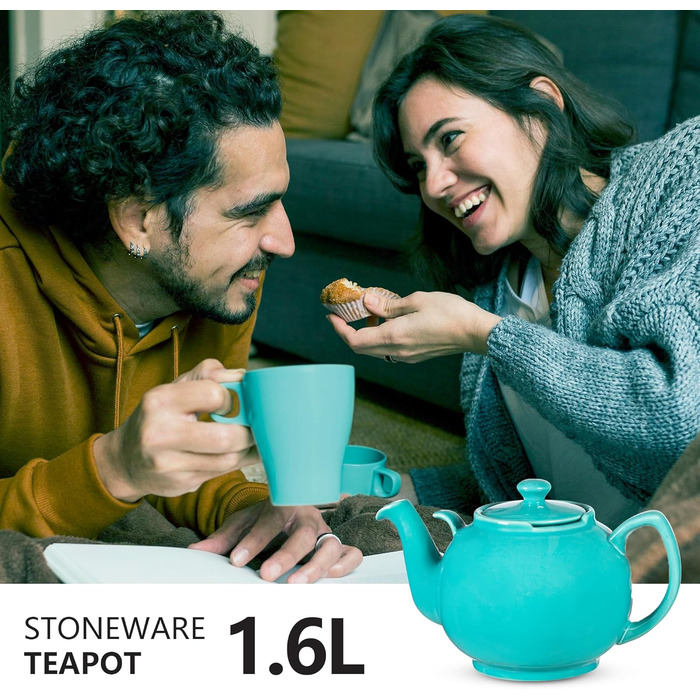 Керамічний чайник Urban Lifestyle LIVERPOOL з ситом із нержавіючої сталі, 1.1 л, бірюзовий