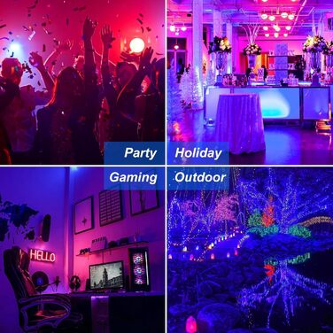 LED Floodlights Outdoor, 100W Smart RGB Floodlights with Remote Control and Bluetooth App, LED Floodlight Spotlights Color Changing Projector, IP66 Waterproof Floodlight for Gardens, Courtyards (2 Pack) (100w-rgb-app-4p)