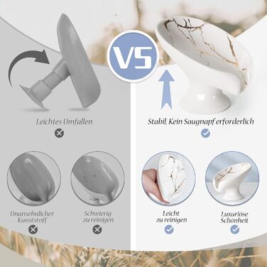 Керамічна мильниця Umlaca, мильниця для душу, підставка для мила, безперебійна мильниця, білий мармур, для кухні, ванної кімнати, душової кабіни