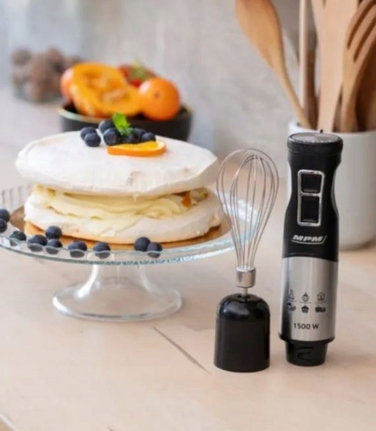 Ручний блендер MPM MBL-34M, 1500 Вт, чорний