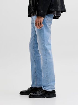 Джинси чоловічі JACK & JONES Slim Fit JJIGLENN Original SQ 330 NOOS сині, розмір 32W/32L