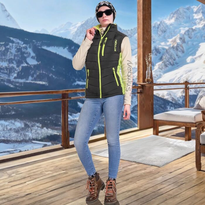 Жилет Nebulus Weste Revival Daen чорного та лаймового кольору, розмір S