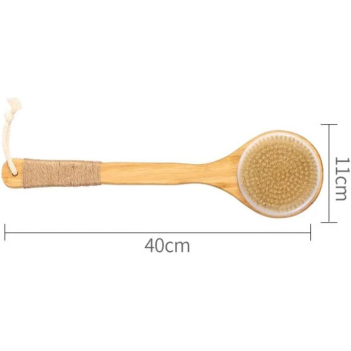 Women's Bath and Body Brushes with Bamboo and Boar Bristles, Long Handle Bath Brushes, Back Scrubbers for Shower for Men