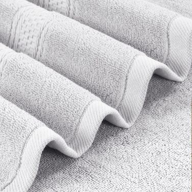 Комплект банних рушників Utopia Towels, сріблясті – 100% бавовна, 600 г/м², швидковисихаючі, дуже поглинаючі, м'які, 4 шт.