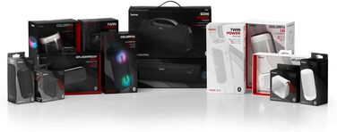 Hama Twin 3.0: Набір 2 Bluetooth-колонок, водонепроникні 30W, білі. TWS, IP67, до 10 год роботи