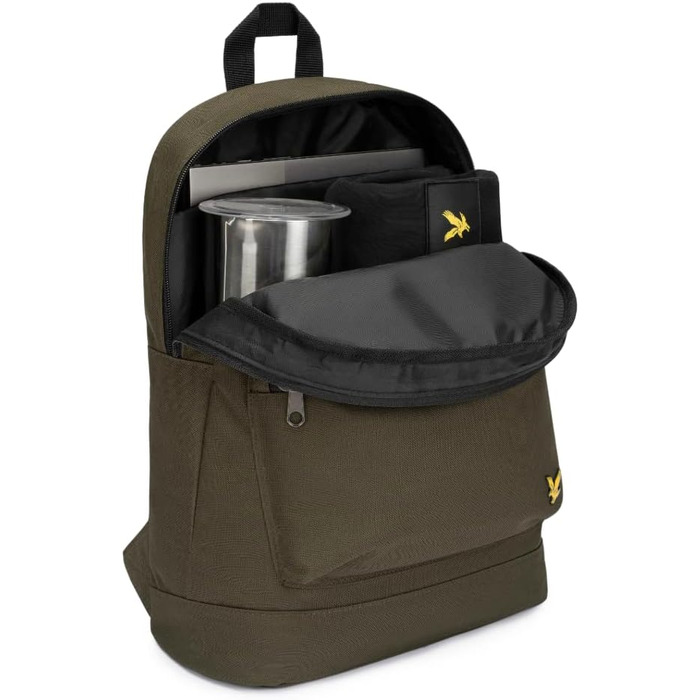Чоловічий рюкзак Lyle & Scott 17 л, оливковий, міцний матеріал, відділення для ноутбука