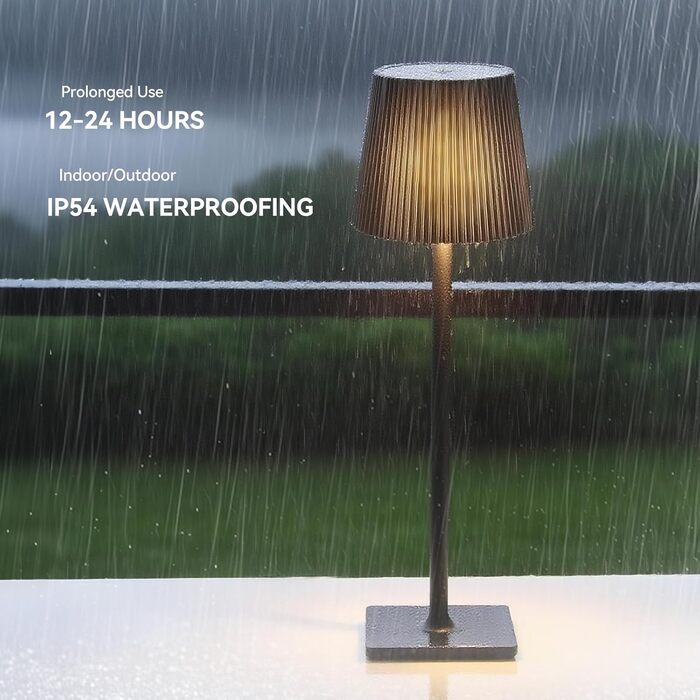 Акумуляторний LED світильник настільний Xiake 2 шт, димований, IP54, 3 режими світла для спальні, офісу, вулиці, чорний