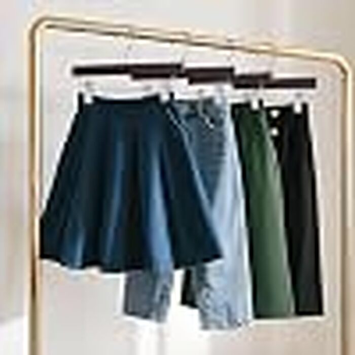 Набір дерев'яних вішаків для штанів та спідниць Quality Hangers з регульованими затискачами, лотовий дерев'яний матеріал, колір махагон, 10 шт.