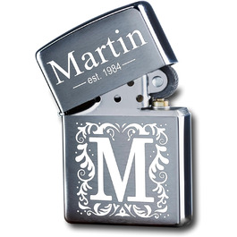 Запальничка Zippo з гравіюванням для чоловіків, персоналізований подарунок, монограма, стильний аксесуар для джентльменів