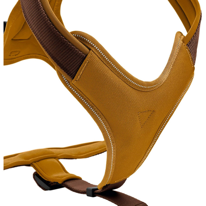 Нашийник для собак HUNTER Neopren, коричневий/карамель, розмір L, міцний нейлон, м'яка неопренова підкладка, світловідбиваючий матеріал 3M Scotchlite, зручний у догляді, комфортний