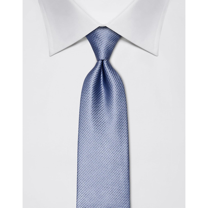 Краватка чоловіча Vincenzo Boretti шовкова з візерунком, блакитна, 8 см, для костюма та сорочки, діловий стиль, весілля