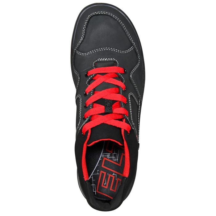 Робочі черевики ELTEN MAVERICK чорно-червоні Low ESD S3 для чоловіків, шкіряні, зі сталевим підноском, легкі, спортивні, розмір 44 EU