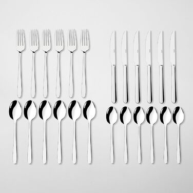 Нержавіюча столова приборів 24 шт. для 6 осіб: елегантний набір для щоденного використання та особливих випадків, стійкий до корозії