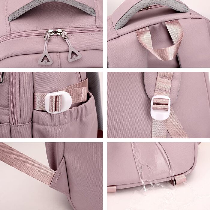 Водонепроникний рюкзак для школи JANSBEN для дівчаток та хлопчиків, багатосекційний, ідеальний для 10-річних дітей, підлітків та 5 класу, фіолетовий