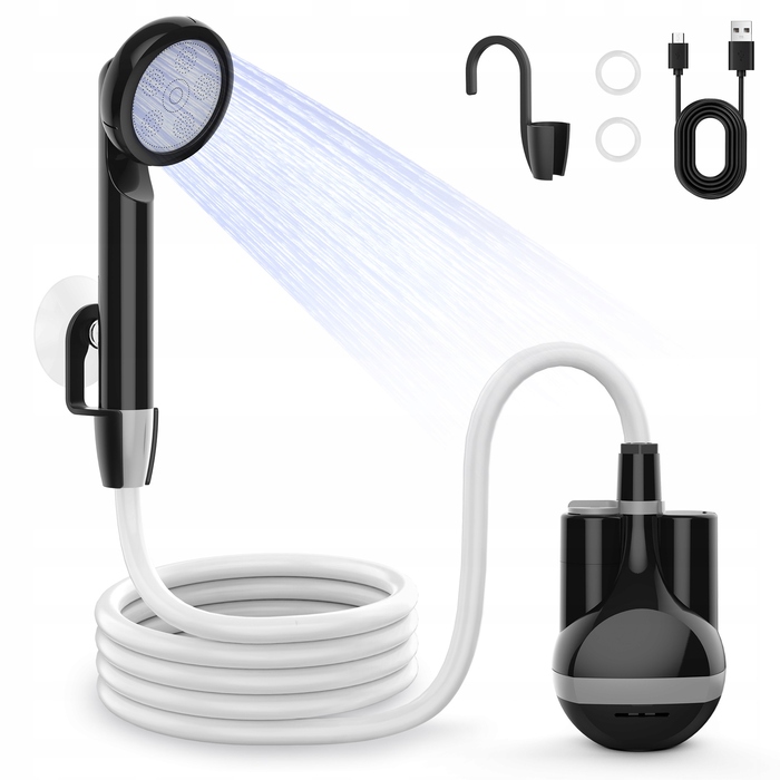 Портативний акумуляторний туристичний душ, 20 л, зі шлангом 1,8 м